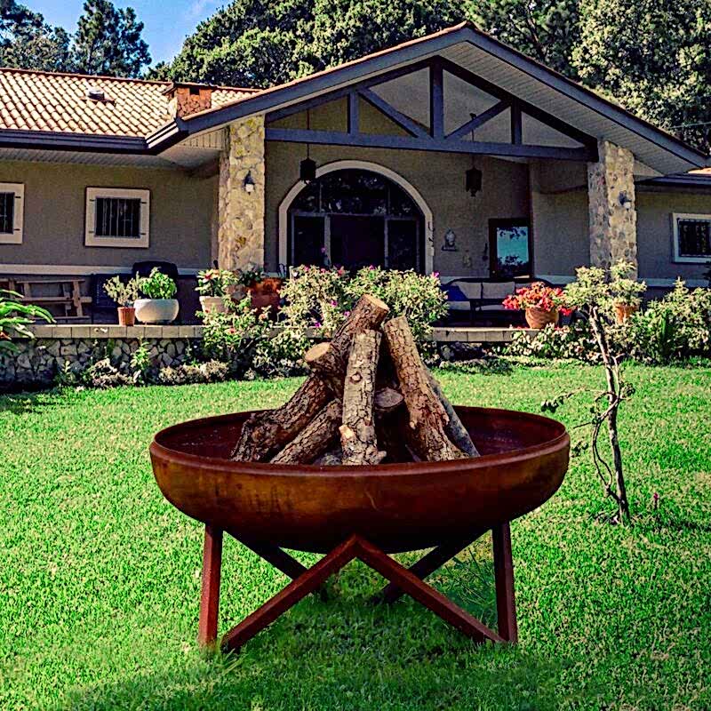 POOLLINE - Poolline Rustic (Large) Odunlu Bahçe Şöminesi