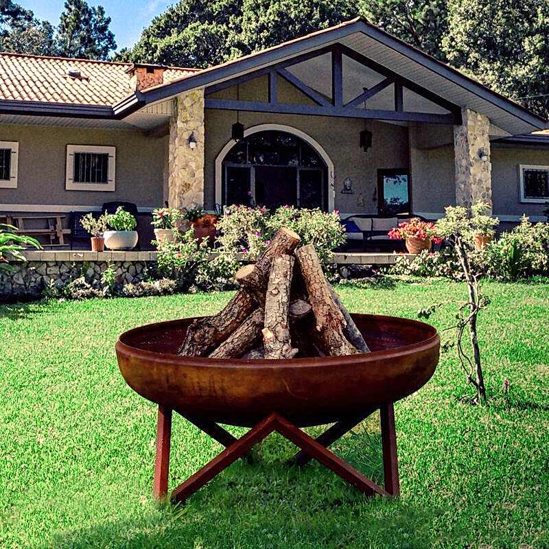 POOLLINE - Poolline Rustic Odunlu Bahçe Şöminesi