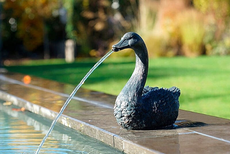 POOLLINE - Poolline Swan Dekoratif Figürlü Süs Havuzu Fıskiyesi