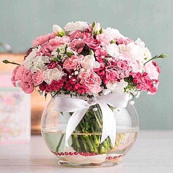  Antalya Çiçek Siparişi - Pembe  Karanfil Aranjmanı