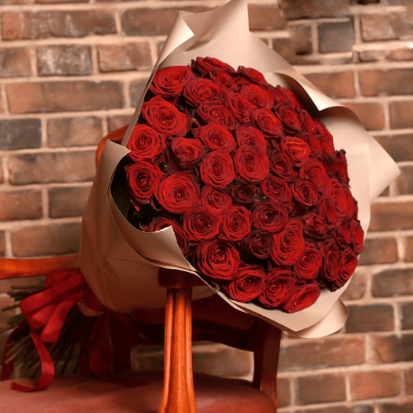 Antalya Çiçekçi - 53 adet Kırmızı Gül Buketi