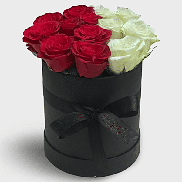  Antalya Çiçek Siparişi - 8 Kırmızı 5 Beyz Gül  Siyah Kutuda Arajman