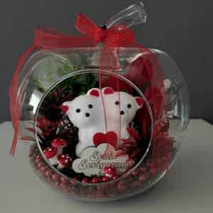  Antalya Çiçek Gönder - Sevgililer Günü Çift Teraryumu