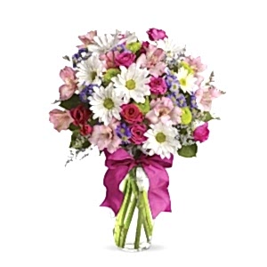 Antalya Çiçekçi - Vazoda Renkgarenk Çiçekler