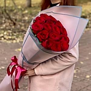  Antalya Çiçek Siparişi - 15 Adet Uzun boylu kırmızı gül Buketi